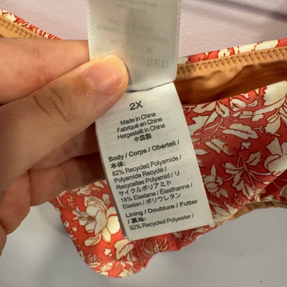 Pink and white floral J.Crew swimsuit bikini set - Picture 4 of 7